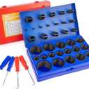 Orion Motor Tech 826pc Universal O Ring Assortment Kit Nitrile Rubber O Rings in 32 SAE & Metric Sizes for Automotive & Plumbing Repairs (Red & Blue Case)