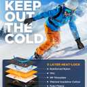 -10 Waterproof Winter Gloves Men, Touchscreen Fingers Snow Ski Gloves Women, 5-Layer Touch Screen Cold Weather Gloves (Large, Black)