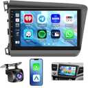 Roinvou 2G+64G Car Radio for Honda Civic 2012 2013 2014 2015 with Wireless Carplay/Android Auto, 9 Inch Android 13 IPS Touch Screen for Civic Car Stereo, BT, GPS, WiFi, 28UI, DSP