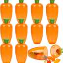 FOIMAS 12pcs Fillable Easter Containers Carrots Shaped Candy Containers for Easter Egg Hunt Home Decoration