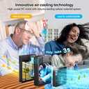 Portable Air Conditioner Cooling Fan with Remote, Quiet with 3 Speeds, 1200ml Personal Air Cooler Fan with 3 Mist, 7 Night Light, 8H Timer, Small Air Conditioner for Bedroom Office