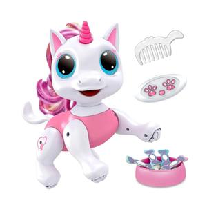 Power Your Fun Robo Pets Unicorn Toy for Girls and Boys - Remote Control Robot Toys with Interactive Hand Motion Gestures, STEM Programmable Treats, Walking, Dancing Robot Unicorn Kids Toy (Pink)