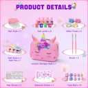 Kids Nail Polish Set for Girls, Non-Toxic Quick Dry Nail Art Salon Kit with Nail Dryer and Peelable Nail Polish,Ideal Gift Toys for Girls Age 6-12