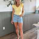 SANMM Jean Shorts Womens Summer Stretchy Denim Casual Hot Short Jorts 2026 (Blue, M)