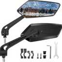 Pair Of Bike Mirrors, Bike Mirrors For Handlebars, 360-Degree Rotating Rear View Glass Lens, Safe Riding Mirrors, Scratch-Resistant Glass Lens, Universal Fitting Accessories