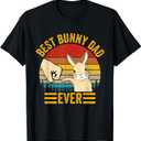 Best Bunny Dad Ever Rabbit Lover Father Pet Rabbit T-Shirt. S