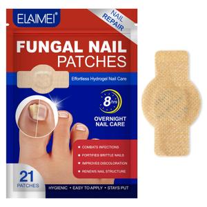 Fungal Nail Patches, Toenail Treatment Extra Strength, Nail Repair for Damaged Nails, Fungal Nail Treatment, Restore Discoloration and Thickness, 21p