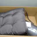 QILLOWAY Outdoor Chair Cushion for Patio Furniture, Waterproof Patio Cushions Set of 2 with Ties, Fade Resistant Replacement Pads for Outdoor Rocking Chairs,Dark Grey