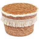 Okuna Outpost Woven Baskets for Storage, Round Basket for Laundry Room Organization(2 Sizes, 2 Pack)