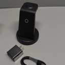 Anlmz 3 in 1 Charging Station for iPhone, Wireless Charger for iPhone 17 16e 16 15 14 13 12 11 X Pro Max & Apple Watch - Wireless Charging Station for AirPods 4 3 Pro (Black)