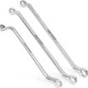FIRSTINFO F3539 Offset Automotive Brake Bleeder Wrench 6 Sizes In 1 Set Tool 8 mm, 9 mm, 10 mm,11 mm, 3/8-inch, 7/16-inch
