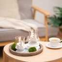 Sziqiqi Pillar Candle Holders for Easter - Bunny Decorations for Tealights Rabbit Candle Holder for Table Centerpieces Distressed White Easter Gifts for Family Party Events