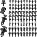 90PCS Car Engine Under Cover Splash Shield Guard Body Bolts, Vehicle Bumper Liner Push Retainer Fastener Rivet Clips, Auto Accessories Compatible with 370Z 350Z G35 FX35 EX35