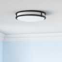 hykolity 16 inch Dimmable LED Flush Mount Ceiling Light, Oil Rubbed Bronze, 36W, 2200LM, 2.7/3/3.5/4K/5K Adjustbale, 120Light Angle, CRI90, Ceiling Lamp for Bedroom, Kitchen, Office,ETL Listed