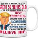 50th Birthday Gifts for Women Men - Funny 1975 Turning 50 Year Old Birthday Gift Ideas for Him, Her, Wife, Husband, Mom, Dad, Sister, Aunt, Best Friends, BFF, Coworkers, 11 oz Tea Cup Coffee Mug