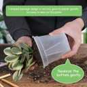 GREENPARA Transparent Plastic Planter 4/5 /6 inch Plant Nursery Pots with Drainage Hole Indoor Modern Decorative Containers for Plants, Herb, Flowers, and Cactus with 10pcs Plant Labels, 12pcs