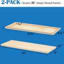 Falling in Art Unfinished Birch Wood Panels Kit for Painting, Wooden Canvas 2 Pack of 6x24 Studio 3/4" Deep, Cradle Boards for Pouring, Art, Crafts, Burning and More