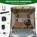 Cartalia Golf Cart Foldable Windshield 3/16" (5MM) Thicken Only Fits Club Car Precedent 2004+, Tempo 2017+, Onward 2017+, 1"×1" Struts Rail Front Folding Acrylic Windshield Replacement - Tinted