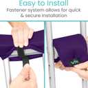 Vive Premium Crutch Pads & Hand Grips - Comfortable, Breathable, Machine Washable Padding - Moisture Wicking & Odor Reducing Pillow Accessory Covers for Adult & Youth Walking Crutches (Purple)