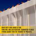 Aluf Plastics 6 MIL Thick Extra Strong Heavy Duty Clear All Purpose Vapor and Moisture Barrier Sheet Tarp/Drop Cloth - 10' x 25' - for Painting, Furniture, Carpet, Contractor, & Construction