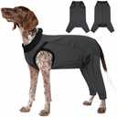 T'CHAQUE Dog Recovery Suit for Dogs After Surgery, Dog Onesie for Surgery Female Male, Anti Licking Rear Leg Sleeve, Bodysuit for Abdominal Wounds Skin Disease,Substitute E-Collar & Cone, Gray, 2XL