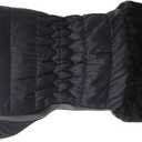 Heat Logic Quilted Faux Fur Trimmed Glove with PU Palm and Touchscreen Tips - M/L (Black)