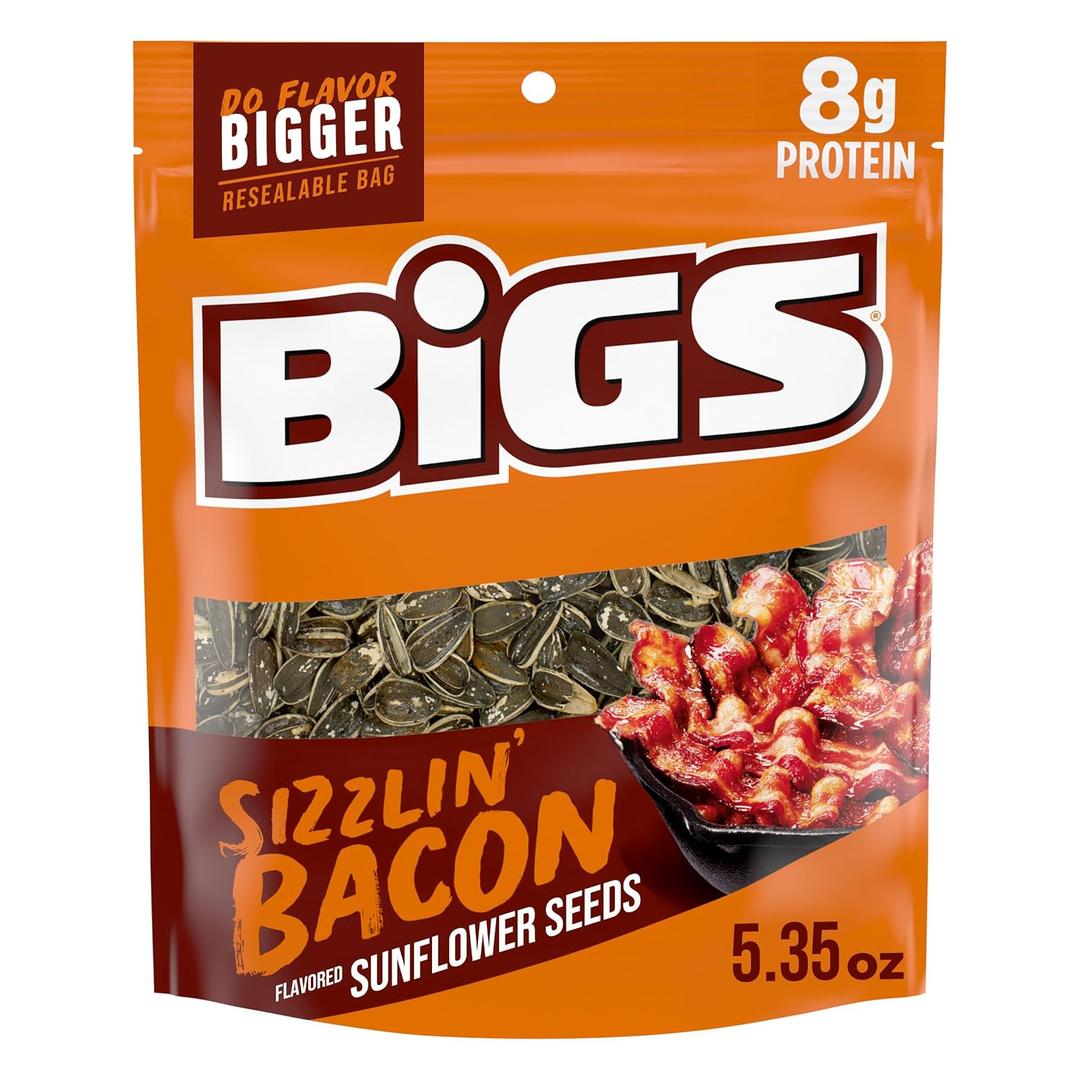 BIGS Sunflower Seeds, Sizzlin' Bacon Flavor, 5.35 oz. (EXP 09/04/26)