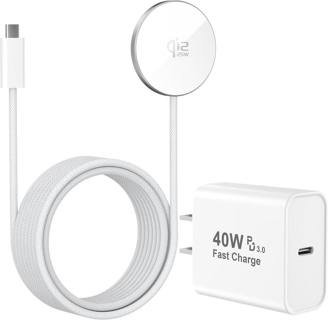 [Apple MFi Certified] 25W Magnetic Wireless Charger Apple Mag Safe Charger, 25W Qi2.2 Mag-Safe Fast Wireless Charging Pad Compatible for iPhone 17/Air/17 Pro/17 Pro Max/16/15/14/13/12/AirPods3/2/Pro