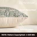 DOMVITUS Floral Pillow Covers 24x24 Decorative Throw Pillow Covers Floral Block Print Farmhouse Vintage Pillow Cover for Living Room Couch Bed Sage Green 1PC