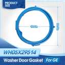 OEM WH05X29514 Washer Door Diaphragm, Rubber, Plastic, Replacement Clothes Washing Machine Door Gasket Seal for GE Washer, Door Boot Seal, AP6983547, PS12743601, EAP12743601