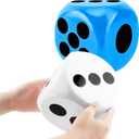 2 Pieces 6 Inches Large Foam Dice Set Giant Foam Dice Soft Dot Dice Toy for Family Educational Toys Parent Child Board Games Nights Casino Themed Party Decoration (Color Set 3)