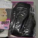 Lativ Dark Brown Wig with Bangs Bob Wigs for Women Short Wavy Curly Shoulder Length Wig 14 Inches Synthetic Heat Resistant Hair for Daily Party Use