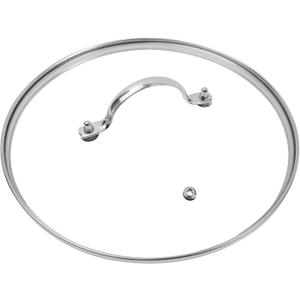 10.5" Tempered Glass Pan Lid with Steam Vent, Thickened to 4mm and Dishwasher Safe and Oven up to 480℉, Universal Lid Fit for Cast Iron Skillets, Frying Saute Pan, Cooking Pot