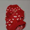 Dxhycc Dog Knitted Sweater Dog Heart Sweater Puppy Sweater Warm Soft Pet Holiday Clothes for Medium Cats and Dogs (Red, M)