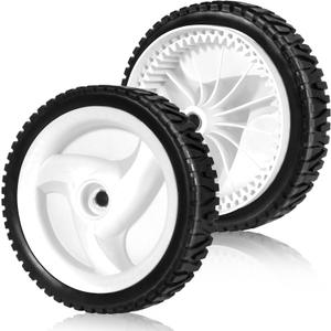 8 inch Lawn Mower Wheels Front Drive - Heavy Duty Rubber Tires for Craftsman/Husqvarna Self-Propelled Mowers, 2PCS Replacement for 194231X460/583719501 White