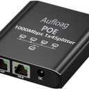 Gigabit PoE Switch 1 to 4-1000M POE Splitter 1 in 4 Out, Total 90W with 4PoE+ Extender, Compatible with Cat5/5e/6/7/8 Cable, Plug & Play, 4 Port Network Switch for Security IP Camera AP