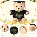 Simgoing 2026 Graduation Bear Gift 9.84 Inch Class of 2026 Graduation Bear Stuffed Animal Plush Toy with Cap Congratulations Grad Gift for Her Him Preschool High School College University(Classic)