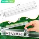 Mahjong Racks with Pushers,Mahjong Racks with Pushers Set of 4,PC Material,Modern American Tile Racks,for 1.2-inch American Mahjong Tiles,Includes Storage Pouch and 3 Dice,Clear