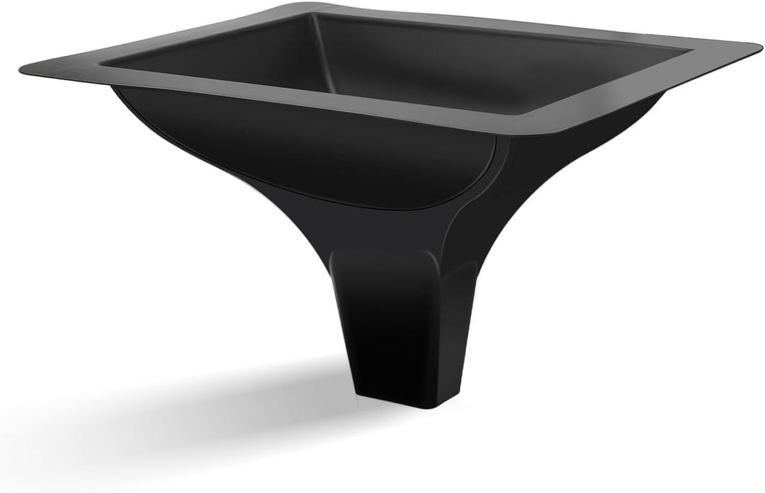 Downspout Gutter Funnel for Under Deck Drainage System - 4 Pack Black