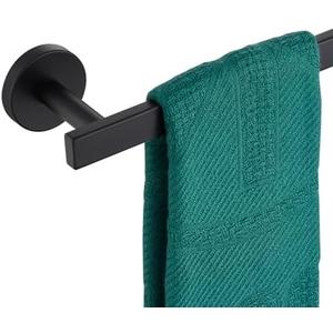 AONEON 24 Inch Bathroom Towel Racks Bath Towel Bars Kitchen Towel Holder Towel Rails Wall Mounted SUS304 Stainless Steel Matte Black AN4001MB-L24