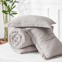 Bedsure King Size Comforter Set - Taupe Soft Bedding for All Seasons, Cationic Dyed Bed Set, 3 Pieces, 1 King Size Comforter (104"x90") and 2 Pillow Shams (20"x36"+2")