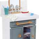 Little Tikes First Bathroom Sink with Real Working Faucet Pretend Play for Kids, 12 Bathroom Accessories, Interactive Unique Toy Multi-Color, Ages 2+ Grey