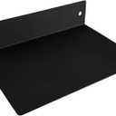 Linear Floating Shelf Wall Mounted Metal Shelves Heavy Duty Industrial Modern Steel Black Linear Metal Wall Shelf Display Shelves for Decorative for Modern Farmhouse Living Room (8-inch X 12-inch)