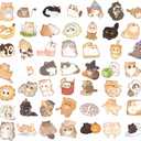 2 x Cute Cat Stickers for Kids Teen Adults 100 Pack, Waterproof Kawaii Stickers Water Bottle Laptop Phone Case Scrapbooking, Cat Birthday Party Kawaii Gift Thing Stuff Item Boy Girl (Kawaii cat 100pcs)