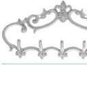 Comfify Cast Iron Wall Hanger Rustic Design with 5 Hooks Heavy Duty Metal Organizer for Keys, Towels, Robes, and Clothes 12.6" x 5.9" Rustic White
