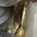 700 PCS Clear Gold Plastic Plates and Silverware Set Disposable