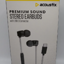 Acoustix Premium Sound Stereo Earbuds With USB C Connector