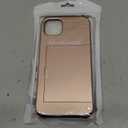 Nvollnoe for iPhone 14 Plus Case with Card Holder Heavy Duty Protective Dual Layer Shockproof Hidden Card Slot Slim Wallet Cover for iPhone 14 Plus for Women&Men(Rose Gold)