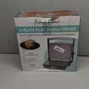 Baker's Friend Panini Press Electric Griddle, Panini Grill Press Sandwich Maker Press, Grilled Cheese Maker, Sandwich Electrical, Browning Control, Non Stick Surfaces, 4-Slices, Stainless Steel