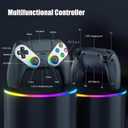 Xexvyrin LED Wireless Controller for PS5, Compatible with PS5 Pro/Slim/PC, Dual Vibration, Macro/Turbo Function, 3.5mm Audio Jack,1000mAh Battery, 6-Axis Motion Control Gamepad with Speaker